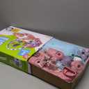 dearlomum Baby Play Mat Gym, Funny Play Piano Tummy Time Activity Mat with 5 Infant Sensory Toys, Music and Lights, Boy & Girl Gifts for Newborns 0 to 3 6 9 12 Months (Pink)