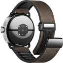 Magnetic Leather Bands Compatible with Google Pixel Watch 4/3 45mm Band, Genuine Leather Wristband Replacement Strap for Pixel Watch Band 45mm Men Women, Upgraded All-Metal Connector