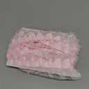 7.5 Yards Pink Satin Organza Edge Trim 2-Layer Ruffle Trim Lolita Skirt Edging Accessories Romantic Pleated Lace Ribbon for Sewing DIY Crafts Dressmaking Costume Decoration Cosplay