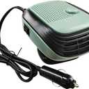 Car Heater, 12V 120W 2 in 1 Adjustable Heating & Cooling Fan, That Plug Into Cigarette Lighter Portable Heater, 360 Rotatable Windshield Defogger Defroster for Most Cars (Green)