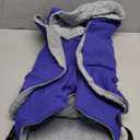 Lelepet Warm Dog Winter Coat Waterproof Dog Jacket with Adjustable Buckle & Leash Hole Reflective Pet Fleece Snowsuit Turtleneck Windproof Cold Weather Coats, Blue, XXXL (3XL)