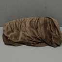 vctops 1-Piece Velvet Plush Stretch Sofa Slipcover with Elastic Bottom Soft Fuzzy Fluffy Couch Covers for 3 Cushion Couch Furniture Protector for Kids, Pet (Camel,Sofa)