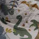 TINYHARBO Premium Foam Baby Play Mat 50x50  Removable & Machine Washable Cover, Extra Thick Padding Playpen Mat, Non-Slip Crawling Mat, Easy to Clean for Infants, Toddlers & Babies (Dino Land)