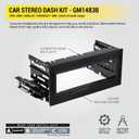 Scosche GM1483B Single DIN Dash Kit Compatible with Select 1995-05 Cadillac, Chevrolet and GMC Full Size Trucks - Car Stereo Radio Install Kit - Single DIN Radios Only - See Fit Guide in Images