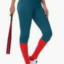 MIVEI Women's Utility Softball Pants - Woman Adult Tweeners Low Rise 3/4 Leg Track Pants Dual-Layer Knee Youth Girls