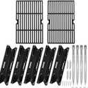 BQMAX Grill Parts for Kenmore 5 Burner Grill 146.23680310, 146.47469610, 146.30213510, 146.47468610, 640-05057375-7 16.5 Inch Cooking Grates Kit for Kenmore Grill Replacement Parts 5 Burner