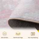 RELEANY Washable Area Rugs 6'x9' Non-Slip Modern Abstract Soft for Living Room Entryway Bedroom Nursery, Print Pattern, Grey Pink