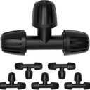 Bonviee 6 Pack 1/2 Inch Drip Irrigation Tee Connectors, Barbed Lock Fittings for 1/2 Tubing, Leak-Proof 3-Way Coupler for Garden Hose, Drip System Repair & Extension