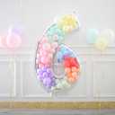 Skywin Large Numbers for Party Decor - 65 Inch Giant Number Eight Balloon Frame, Birthday Numbers (Silver) (Six)