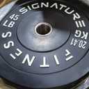 Fitvids Olympic Bumper Plates Set, 2" Weight Plates for Strength Training & Weightlifting, Paris or Set or Set with Barbell, Multiple Options (Black) 45 lbs