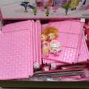 Dollhouses, Housetoys Furniture Pink Girl Toys, 4 Stories 10 Rooms Dreamhome with 2 Princesses Slide Accessories, Toddler Playhouse Gift for for 3 4 5 6 7 8 9 10 Year Old Girls Toys