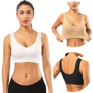 BESTENA Sports Bras for Women, 3 Pack Seamless Comfortable Yoga Bra with Removable Pads at Amazon Womens Clothing store