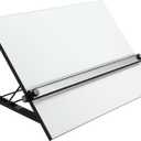 Acurit Multi-Angled 16x21 PXB Drawing Board for Artists and Designers - Portable Tabletop Workspace, Drawing, Sketching, Drafting, Painting - Portable Laminated Surface w/Ruler & Parallel Motion Bar