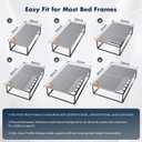 Bunkie Board Queen 10mm (60" x 80") – Gray Under Mattress Support, Anti-Sag & Noise-Free, Breathable Low Profile Bed Board for Metal Frame, Platform & Slatted Beds