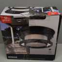 GLOBE Electric 44480 Brisbane 1-Light Outdoor Indoor Flush Mount Ceiling Light, Matte Black, Frosted Glass Shade, Bulb Not Included