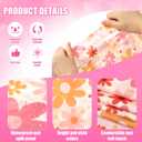 2pcs Daisy Tablecloth, 54 x 108 Inch Plastic Bohemian Floral Tablecloth Vintage Hippie Flowers Rectangular Tablecloth for 70s Birthday Baby Shower Wedding Party Table Cover Decoration
