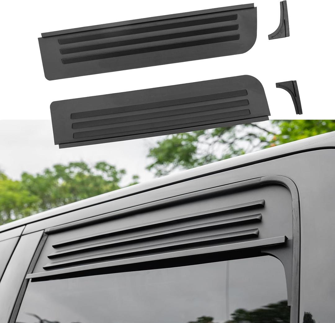 Rear Window Vents Compatible with 2015-2025 Ford F150 Window Covers with Mesh Net for 2024 F-150 Accessories