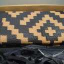 GENIMO Outdoor Rug Waterproof, 10' x 20' Reversible Plastic Straw Rugs, Lightweight Large RV Camping Mat for Patio, Deck, Camper, Balcony, Backyard, Picnic, Black & Brown