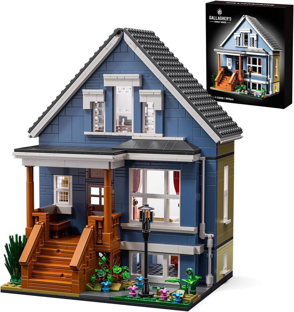 Shame House Building Blocks, Gallagher House TV Series Frank Fiona Creative Toys Set Compatible with Lego, Gift Decor for Fans 18+ Adult(1058 PCS)