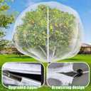 2 Pcs 10 x 14 ft Large Fruit Tree Netting for Protecting Fruit from Squirrels Birds Bug Deer & Rat Garden Mesh Netting with Zipper and Drawstring Heavy Duty Tree Covers for Garden Bushes