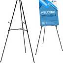 Audio-Visual Direct Lightweight Aluminum Telescoping Display Easel, 70 Inches, Black