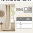 Room Darkening Curtains Thermal Insulated Blackout Drapes Solid Window Treatment Set Grommet Top Light Blocking Blackout Curtain for Living Room Bedroom (W52 x L120 Inch, Beige Cream)