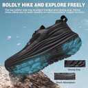 Women's Orthopedic Trail Running Shoes: Comfortable Arch Support Plantar Fasciitis Orthotic Athletic Sneakers, Casual Flat Feet High Arch Tennis Walking Work Hiking Shoes for Foot Heel and Pain Relief (8.5, W1-black)