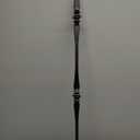 Wrought Iron Hollow Balusters - Deck Spindles Stair Railing indoor,Stair Double Spoon Knuckle Hollow Iron Baluster stair spindles, for staircase interior, Includes 2 Drill Bits for Wood(12 Pack Black)