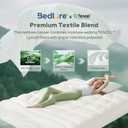 BEDLORE King Mattress Topper, Ultra Soft Tencel™ Blend Pillow Top Mattress Pad for Back Pain Relief, 800 GSM Extra Thick and Breathable Cooling Mattress Cover with 6-18 Inch Deep Pocket (White)