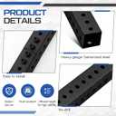 6 ft H x 2 in W Square Sign Post with 7/16" Dia Mounting Holes