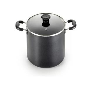 T-Fal Essentials 8-qt. Stockpot with Lid, Black, 8 QT