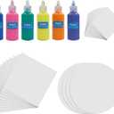 Wings Giant Spin Art Machine Variable Speed, Battery Operated Spinner - Paint Spinner with Splatter Guard, Washable Paint, Spin Art Kit, Art Design Card, Stem Toys, Kid Arts and Crafts, Girls Boys (Paper & Paint Refill Pack)