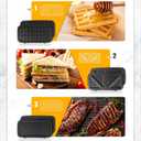 Waffle Iron with Removable Plates, 1200W All-Clad Waffle Maker for Pancake & Breakfast Sandwich, Nonstick Plates, 5-Gear Temperature Control, Cool Touch Handle, Easy to Clean for Family