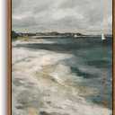 InSimSea Framed Canvas Prints Art Vintage Decor, Storm Clouds Vintage Coastal Wall Decor, Large Prints, Traditional Scenic Pictures for Bathroom Bedroom Farmhouse Office Decoration, 20"x30"