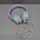 Candy Bila Kids Headphones, Wired Headphones for Kids Over Ear with Microphone, 85/94dB Volume Limiter Headphone for Girls Boys, Foldable Headphone for Learning & Entertainment,Gradient Purple