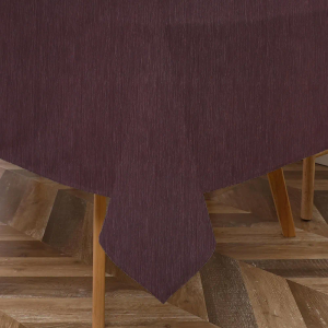 Majestic Giftware PVC Faux Leather Rectangle Tablecloths | (TCG12-54180) Purple Linear Waterproof & Spill Proof Dining Table Cover | Decorative Washable Tablecloth for Home, Kitchen, Party (54X180)