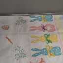 Horaldaily Easter Tablecloth 60×104 Inch, Spring Carrots Bunny Colorful Washable Table Cover for Party Picnic Dinner Decor