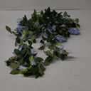TELDRASSIL 4Pcs(26 FT) Artificial Rose Vine Fake Flower Garland Fake Silk Rose Hanging Vine for Wedding Party Background Arch Garden Background Decoration (Blue)