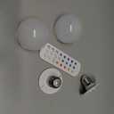 Rechargeable Battery Operated Light Bulb with Remote Control 2 Packs, 350LM Dimmable Detachable LED Bulb with 15 Colors Selectable & 3 Timer, Wireless Puck Light Bulb for Wall Sconce, Non-Hardwired