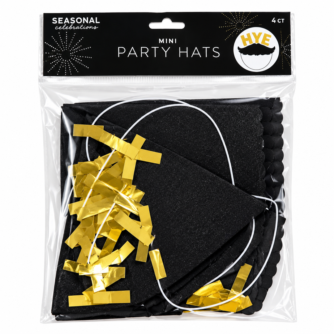 Mini Party Hats New years 4x4