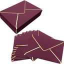 50 PCS Invitation Envelopes, 5x7 Envelopes for Invitations Red Envelopes for 5x7 Cards A7 Luxury Envelopes Mailing Envelopes for Wedding, Graduation