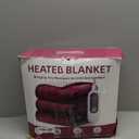 Electric Heated Blanket, Soft Flannel Fabric Heating Blanket Features 5-Level Temperature Adjustment Machine Washable ETL Certified Double-Sided Heating