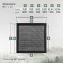 Vent Systems 10" x 10" Inch (Opening Dimensions) Plastic Black Soffit Vent Cover - Flat Square Air Vent Grille - Air Vent Deflector - HVAC 12" x 12" Inch (Overall Dimensions)