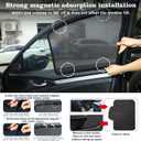 Front Side Half Window Shade Foldable Custom Fit for Ford Expedition SUV 2020-2025 Car Window Shades for Side Window Sun Shade UV Protection Heat Insulation for Camping Sleeping 6PCS