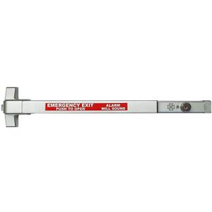 Dynasty Hardware Commercial Door Push Bar Panic Exit Device with Alarm Sprayed Aluminum, Fits 36" Wide Door