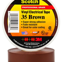 Aviditi 3M™ 35 Colored Electrical Tape, 3/4" x 66', Brown, 10/Case, 3M