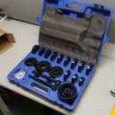 Orion Motor Tech Wheel Bearing Press Kit for Front Wheel Drive Bearing Removal & Installation, 24pc Wheel Bearing Puller Tool Set with Sliding Screws Universal Bushings Sleeves (Blue)