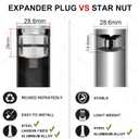 BUCKLOS 1-1/8 Bike Headset MTB Threadless 34 44 44-50.6 44-55 44-56 41.8-52mm, Straight Tapered Tube Mountain Bikes Road Bicycle Double Sealed Bearings Headsets, for Frame Fork Expander Plug Star Nut