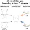 FAVRIQ 18 x 18 Pillow Inserts (Set of 2) - 18 Inch Square Interior Sofa Throw Pillow with 100% Cotton Cover - Decorative Pillow Insert Pair - White Couch Pillow