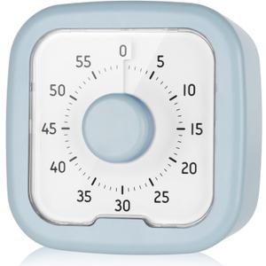 60 Minute Visual Timer,Time Timer Home,Silent Pomodoro Timer for Adults,Countdown Clock Management Tool for Classroom Home Office (Blue)